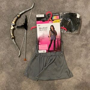 Woodland Huntress Costume Dress Up Girls Hunger Games Costumes Size Large 10-12